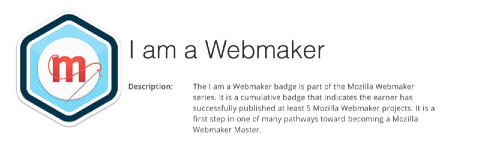 Badge creado por Mozilla Webmaker Badge creado por Mozilla Webmaker